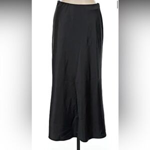 Zara Black Satin Skirt